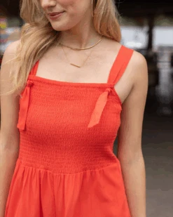 Shorts Smocked Poppy Romper -Active Aura Shop ShortsSmockedRomper Poppy 7