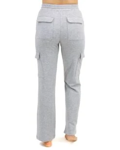 Signature Soft Mid-Heathered Grey Straight Leg Cargo Sweatpants -Active Aura Shop SignatureSoftStraighLegSweatpants MidHeatheredGrey 5