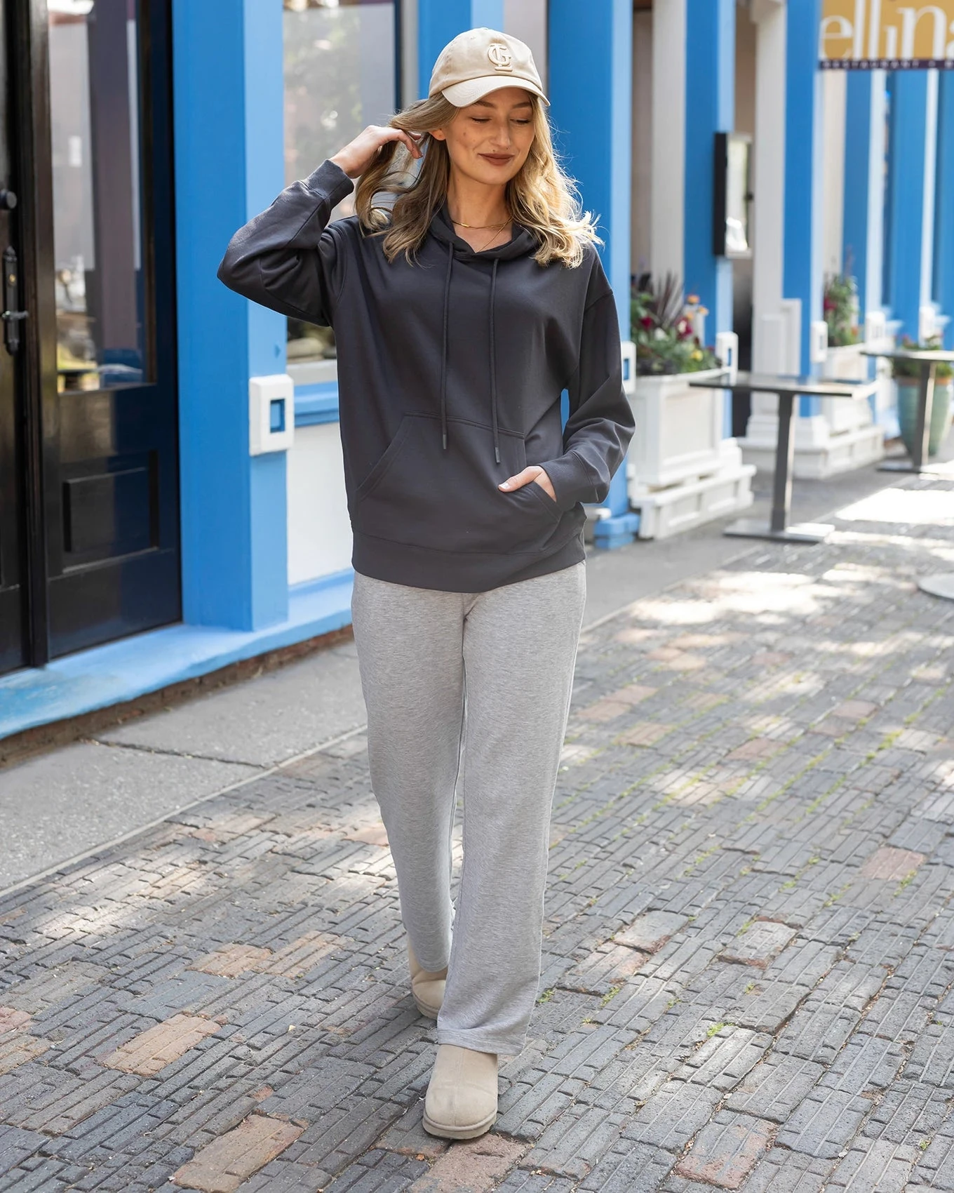 Signature Soft Mid-Heathered Grey Straight Leg Sweatpants 5 Signature Soft Mid-Heathered Grey Straight Leg Sweatpants - Image 3