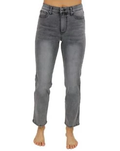 Skinny Straight Leg Waist Shaper Jeans - FINAL SALE -Active Aura Shop SkinnyStraightLegWaistShaperDenim GreyWash 1