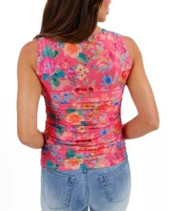 Sleeveless Mesh Coral Floral Tank -Active Aura Shop SleevelessMeshTank CoralFloral 2 bc0c126f 2614 4227 82b7 24e42abb9fe0