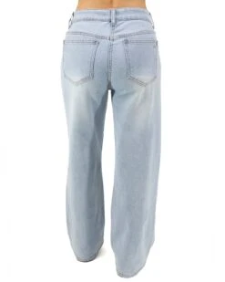 Slouchy Soft Wide Leg Jeans In Non Distressed Light-Wash -Active Aura Shop SlouchyDadJeans NonDistressed 12