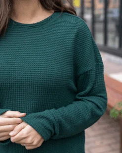 Slouchy Emerald Waffle Pullover -Active Aura Shop SlouchyWafflePullover Emerald 13 1b4ffa7b 8f96 4133 abfe 3a824d1bf0fe