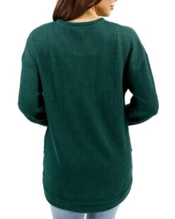 Slouchy Emerald Waffle Pullover -Active Aura Shop SlouchyWafflePullover Emerald 6