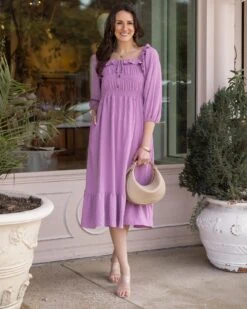 Smocked Ruffle Maxi Dress In Orchid 13 Smocked Ruffle Maxi Dress In Orchid -Active Aura Shop SmockedRuffleMaxi Orchid 4 ff278bef 1434 45c8 9a74 292870828999