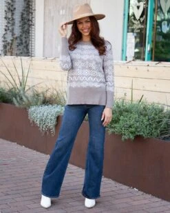 Bambü Snowflake Sweater -Active Aura Shop SnowflakeBambuSweater CaribouIvory 10