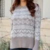 Bambü Snowflake Sweater -Active Aura Shop SnowflakeBambuSweater CaribouIvory 2