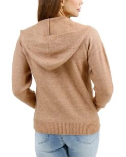 So Soft Camel Knit Sweater Hoodie -Active Aura Shop SoSoftKnitSweaterHoodie Camel 3 1