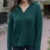 So Soft Deep Green Knit Sweater Hoodie -Active Aura Shop SoSoftKnitSweaterHoodie DeepGreen 11