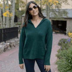 So Soft Deep Green Knit Sweater Hoodie -Active Aura Shop SoSoftKnitSweaterHoodie DeepGreen 12