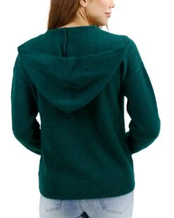 So Soft Deep Green Knit Sweater Hoodie -Active Aura Shop SoSoftKnitSweaterHoodie DeepGreen 3 1