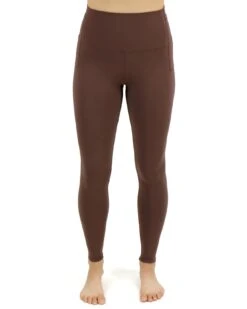 Soft-Stretch Dark Brown High Waisted Leggings -Active Aura Shop SoftStretchHighWaistedLeggings DarkBrown 1