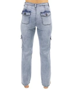 Soft Wash Cargo Jeans -Active Aura Shop SoftWashCargoJeans AgedWash 2 1