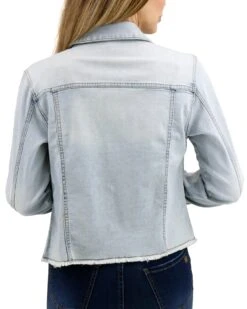 Soft Wash Denim Jacket In Light-Wash -Active Aura Shop SoftWashDenimJacket LightWash 3