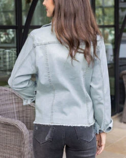 Soft Wash Denim Jacket In Light-Wash -Active Aura Shop SoftWashDenimJacket LightWash 7