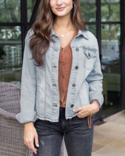 Soft Wash Denim Jacket In Light-Wash