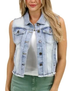 Soft Wash Denim Vest In Light-Wash 12 Soft Wash Denim Vest In Light-Wash -Active Aura Shop SoftWashDenimVest LightWash 1 1