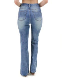 Split Flare Denim -Active Aura Shop SplitFlareDenim MidWash 4 1