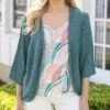Springtime Pacific Green Cocoon Cardigan -Active Aura Shop SpringTimeCocoonCardi PacificGreen 4