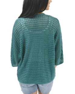 Springtime Pacific Green Cocoon Cardigan -Active Aura Shop SpringTimeCocoonCardi PacificGreen 9