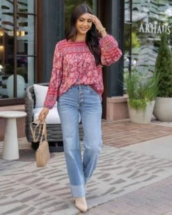 Straight Leg Cuffed Mid-Wash Jeans -Active Aura Shop StraightLegCuffedJeans MidWash 10