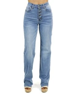 Straight Leg Cuffed Mid-Wash Jeans -Active Aura Shop StraightLegCuffedJeans MidWash 11 8e6dd4fa 96da 44f7 86e3 906058554c29