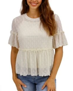 Cream Stretch Lace Peplum Top -Active Aura Shop StretchLacePeplumTop Cream 1 c15e0d7a f3f4 4f62 9587 0dd540d3ac33