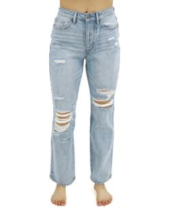 Stretch Mix Distressed Light-Wash 90's Jeans -Active Aura Shop StretchMix90sJeans Distressed LightWash 22