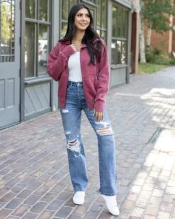 Stretch Mix Distressed Mid-Wash 90's Jeans -Active Aura Shop StretchMix90sJeans Distressed MidWash 4