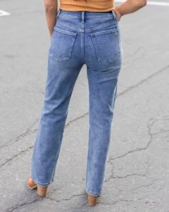 Stretch Mix Non-Distressed Mid-Wash 90's Jeans -Active Aura Shop StretchMix90sJeans NonDistressed MidWash 25