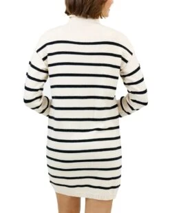 Striped Natural/Black Sweater Dress 16 Striped Natural/Black Sweater Dress -Active Aura Shop StripedSweaterDress NaturalBlack 7
