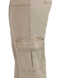 Sueded Twill Khaki Cargo Pants -Active Aura Shop SuededTwillCargoPants Khaki 3