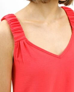 Coral Summer Tank -Active Aura Shop SummerFloralTank Coral 3