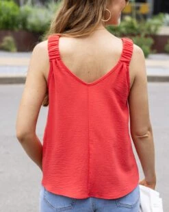 Coral Summer Tank -Active Aura Shop SummerFloralTank Coral 5