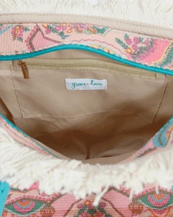 Summer Fringe Tote In Tapestry -Active Aura Shop SummerFringeTote 12