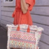 Summer Fringe Tote In Aztec -Active Aura Shop SummerFringeTote Aztec 3