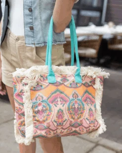 Summer Fringe Tote In Tapestry