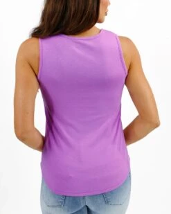 Summer Henley Tank Top In Orchid -Active Aura Shop SummerHenleyTankTop Orchid 3