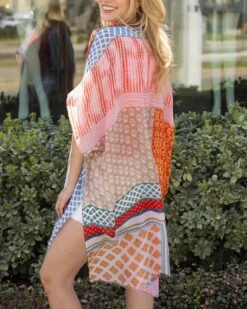 Summer Kimono In Red/Teal -Active Aura Shop SummerKimono RedTeal 8