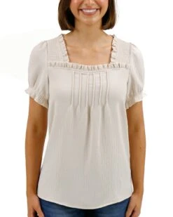 Sweet Cream Square Neck Top -Active Aura Shop SweetSquareNeckTop Cream 1 8e59fa9d 7579 48bf 9a6f 0707c47861b6