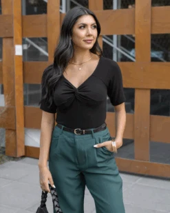 Sweetheart Black Short Sleeve Top 12 Sweetheart Black Short Sleeve Top -Active Aura Shop SweetheartShortSleeveTop Black 5