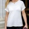 Sweetheart Tee In Ivory - FINAL SALE -Active Aura Shop SweetheartTee Ivory main
