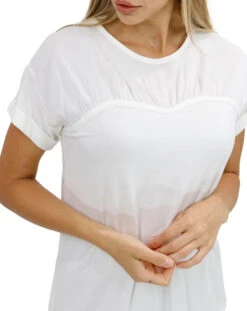 Sweetheart Tee In Ivory - FINAL SALE -Active Aura Shop SweetheartTee Ivory2