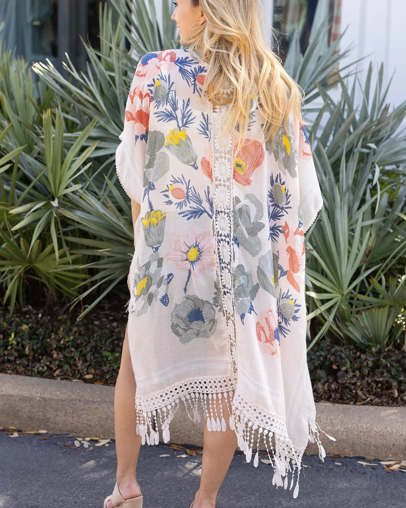 Tassel Lace Kimono In Vintage Floral 8 Tassel Lace Kimono In Vintage Floral - Image 6