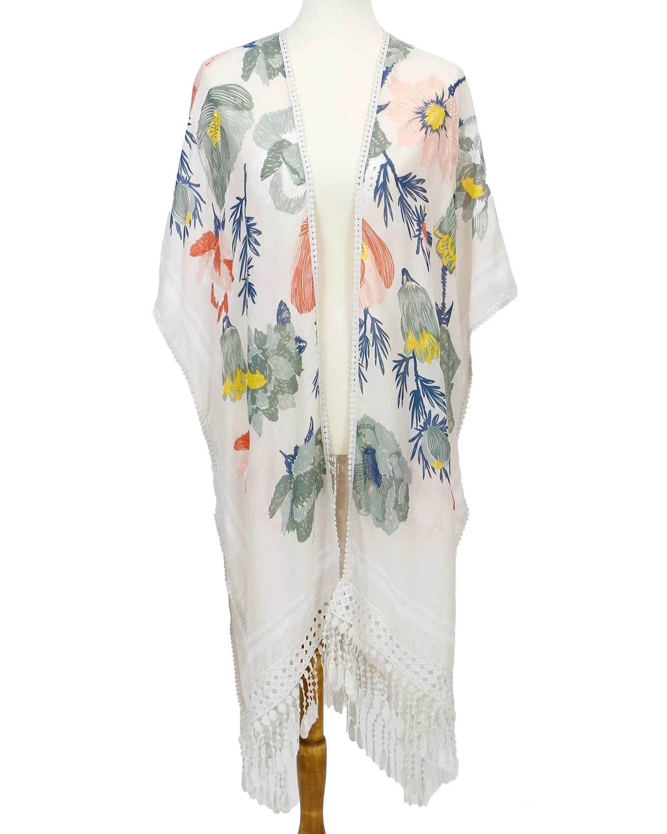 Tassel Lace Kimono In Vintage Floral 9 Tassel Lace Kimono In Vintage Floral - Image 7