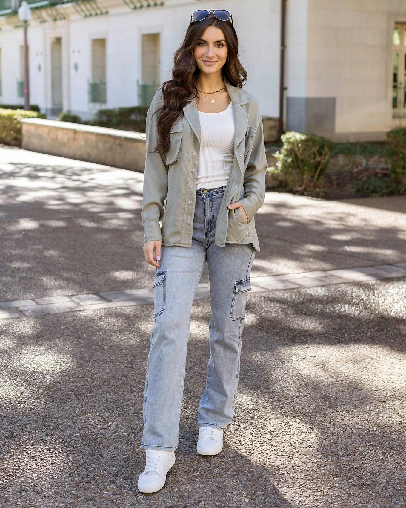 Sage Tencel™ Lyocell Utility Shirt Jacket 4 Sage Tencel™ Lyocell Utility Shirt Jacket - Image 2