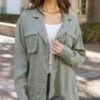 Sage Tencel™ Lyocell Utility Shirt Jacket -Active Aura Shop TencelLyocellUtilityJacket Sage 7