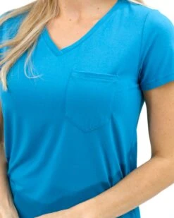 True Fit Perfect Pocket Tee In Teal -Active Aura Shop TrueFitPerfectPocketTee Teal 2 1
