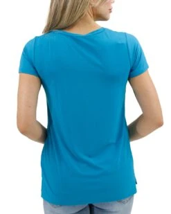 True Fit Perfect Pocket Tee In Teal -Active Aura Shop TrueFitPerfectPocketTee Teal 3 1