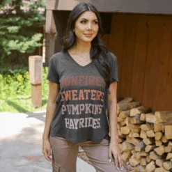 VIP Favorite V-Neck Graphic Tee - Fall -Active Aura Shop VIPFavoriteVNEckGraphicTee Fall 6 1